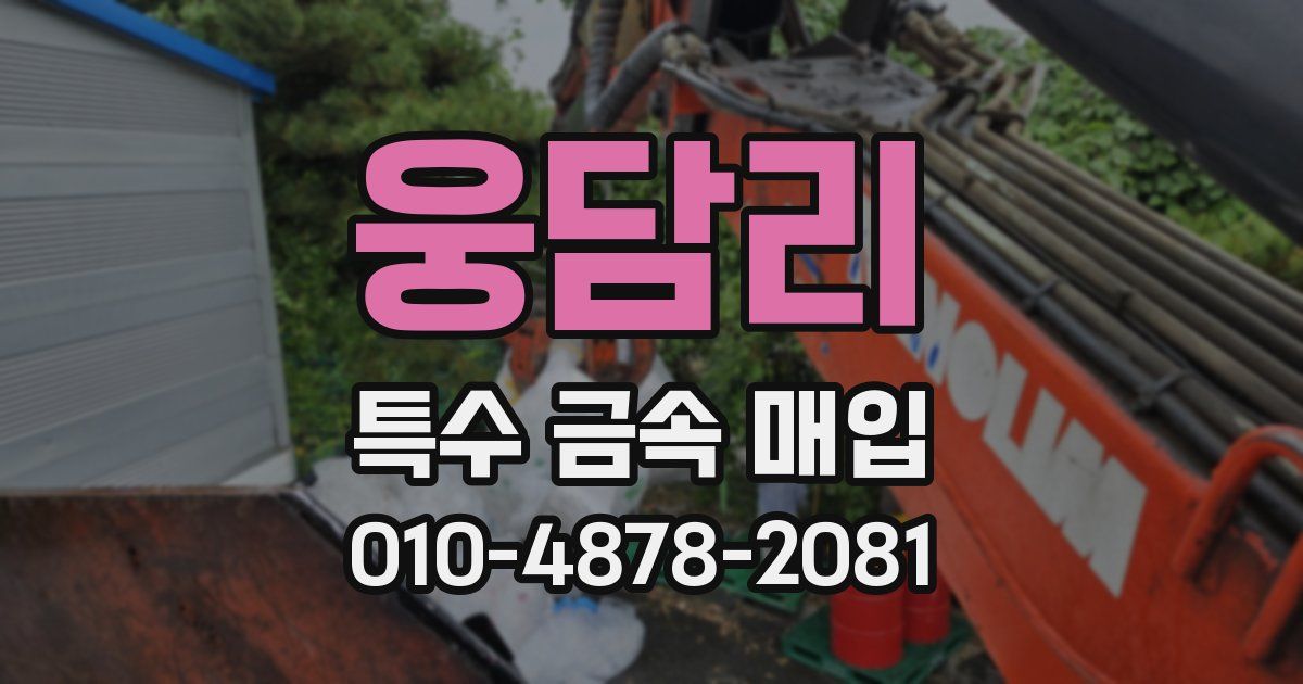 웅담리 특수 금속 매입