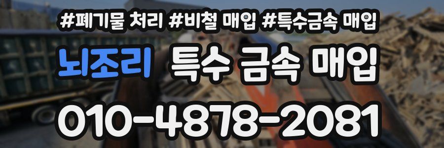 뇌조리 특수 금속 매입
