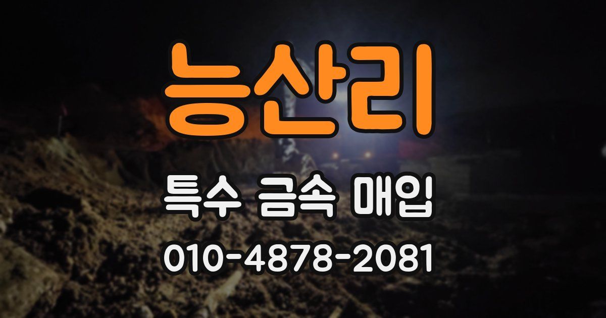 능산리 특수 금속 매입