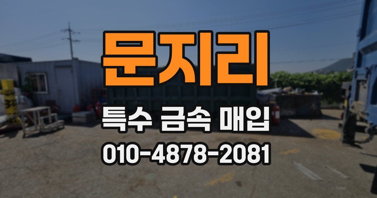 문지리 특수 금속 매입