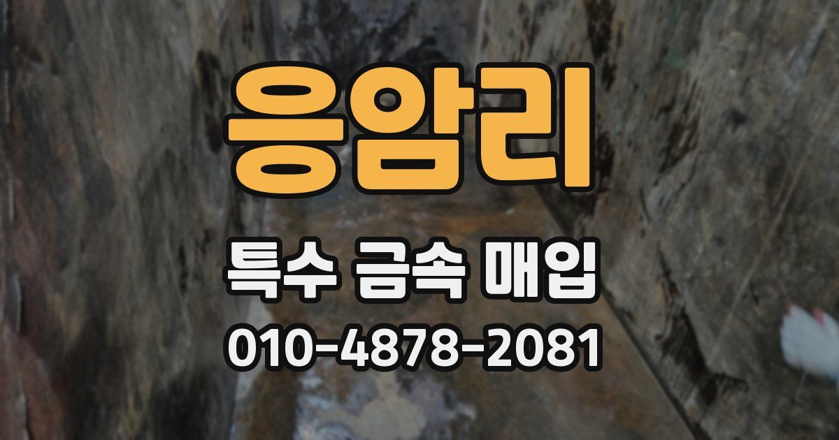 응암리 특수 금속 매입