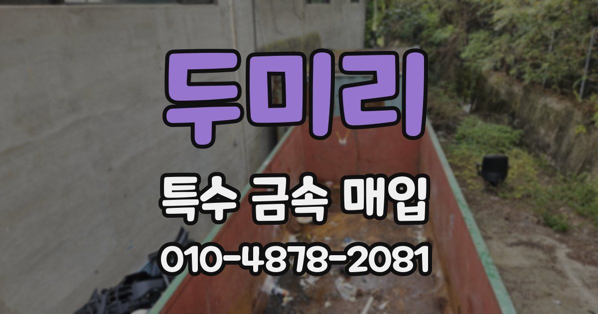 두미리 특수 금속 매입