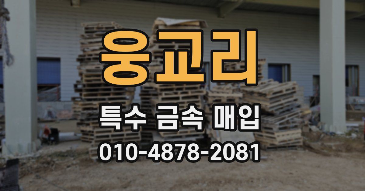 웅교리 특수 금속 매입