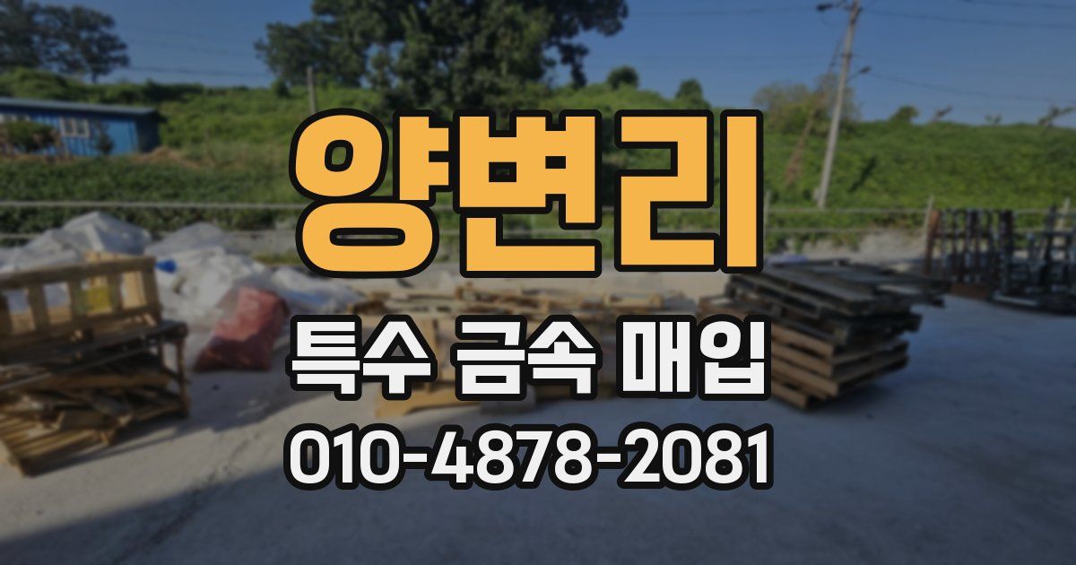 양변리 특수 금속 매입