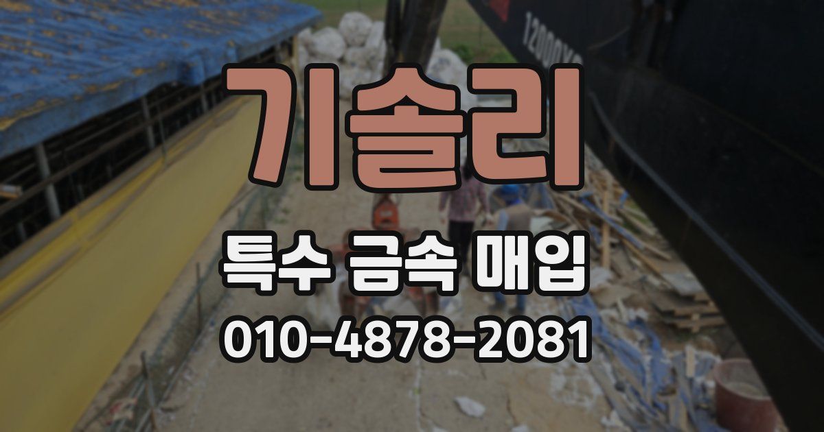 기솔리 특수 금속 매입