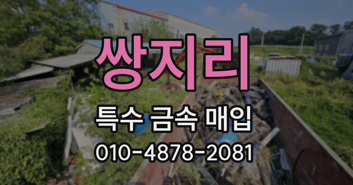 쌍지리 특수 금속 매입