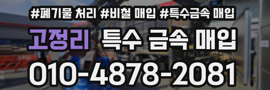 고정리 특수 금속 매입