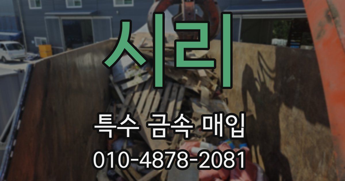 시리 특수 금속 매입