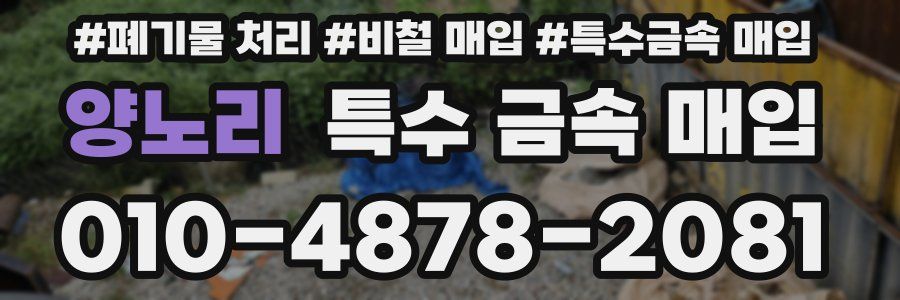 양노리 특수 금속 매입