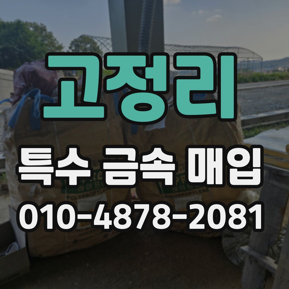 고정리 특수 금속 매입