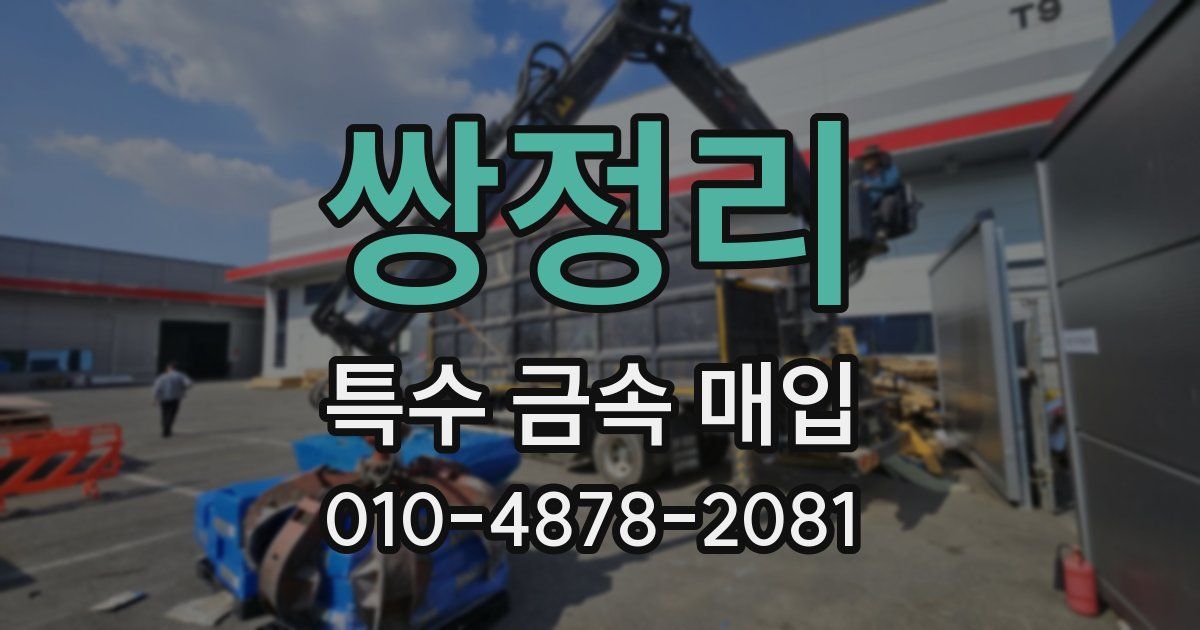 쌍정리 특수 금속 매입