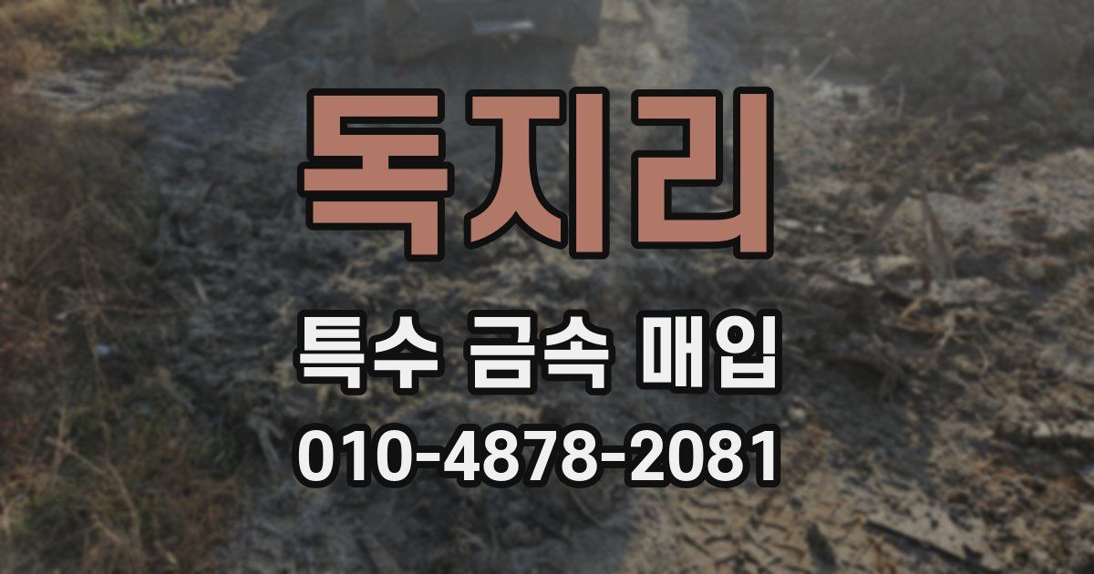 독지리 특수 금속 매입