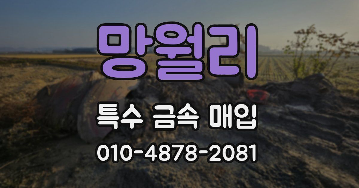 망월리 특수 금속 매입