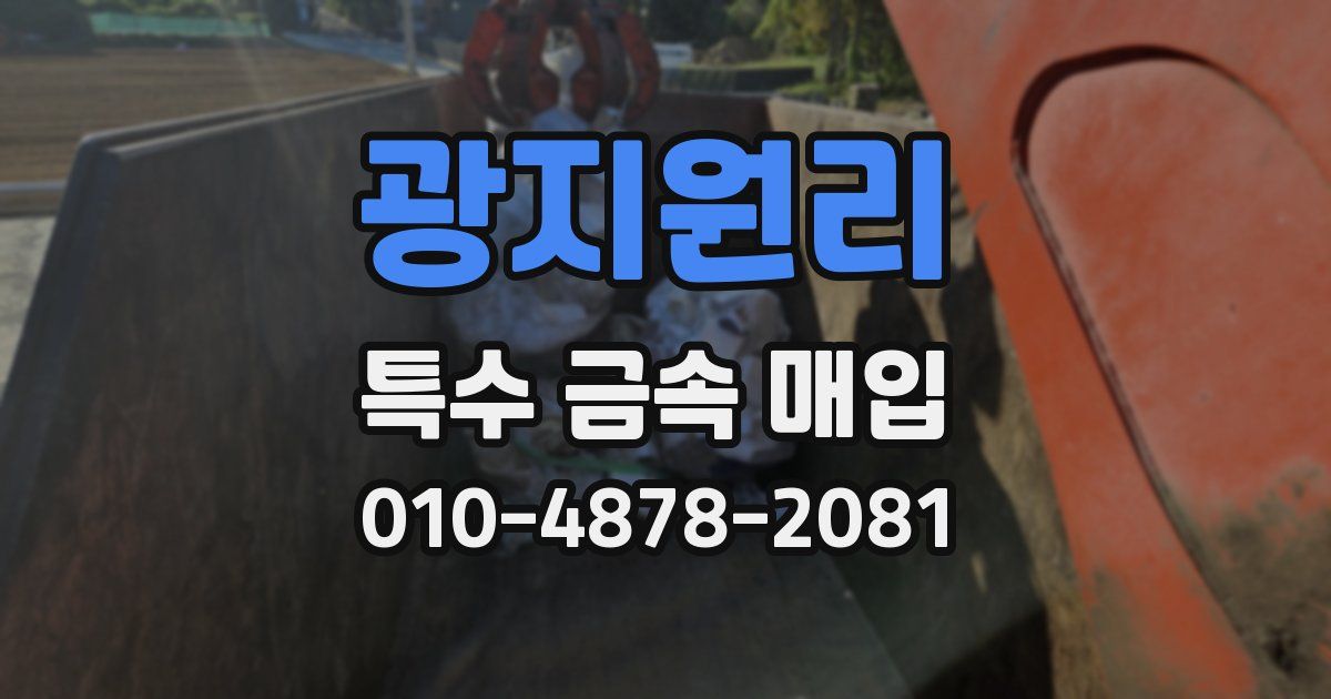 광지원리 특수 금속 매입