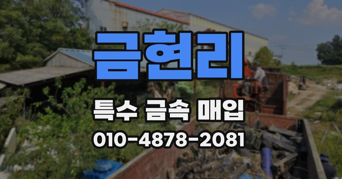 금현리 특수 금속 매입