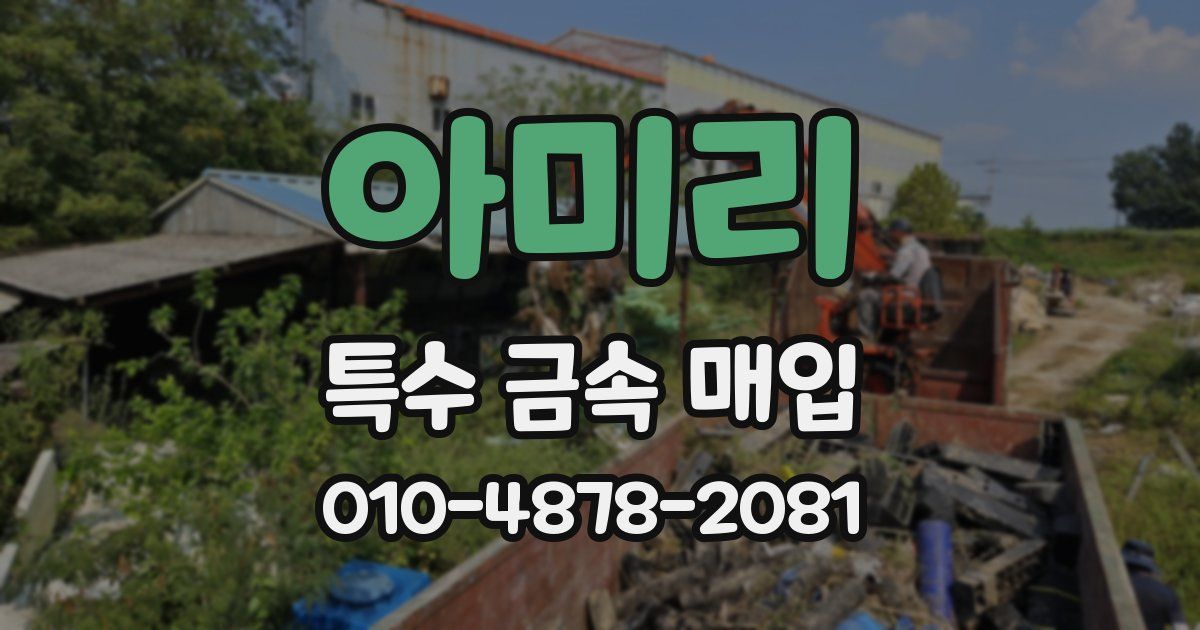 아미리 특수 금속 매입