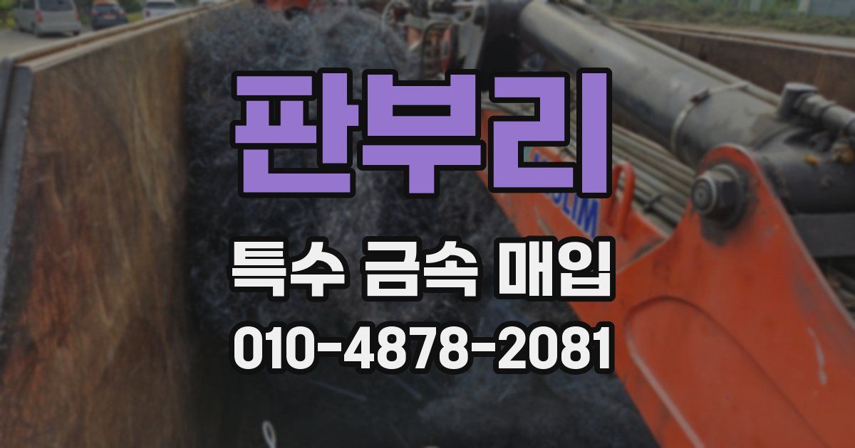 판부리 특수 금속 매입