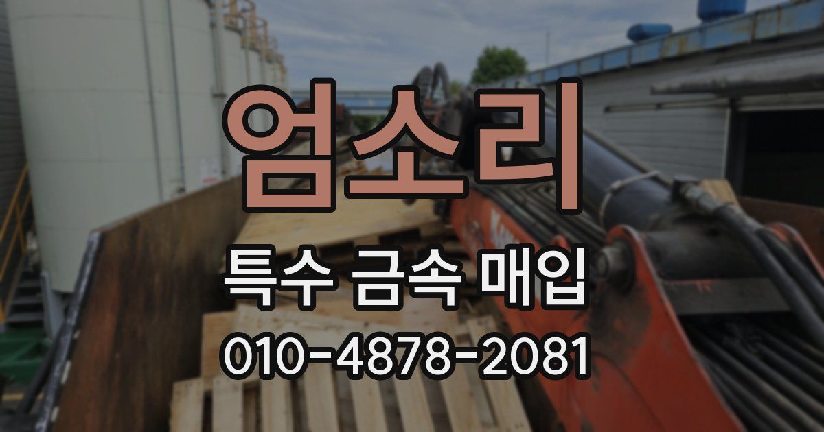 엄소리 특수 금속 매입
