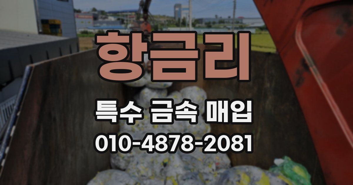 항금리 특수 금속 매입