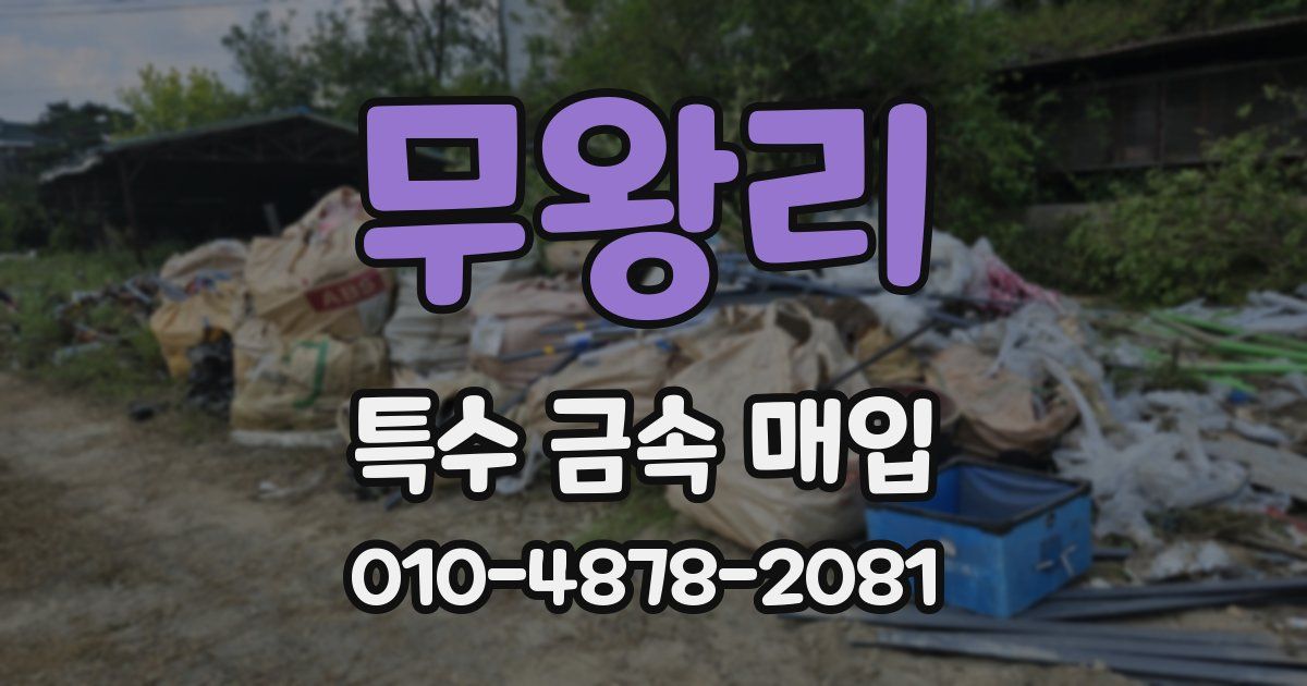 무왕리 특수 금속 매입