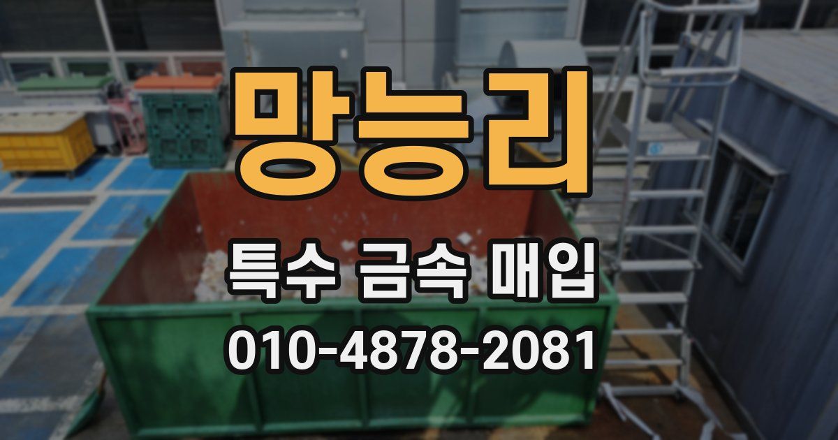망능리 특수 금속 매입