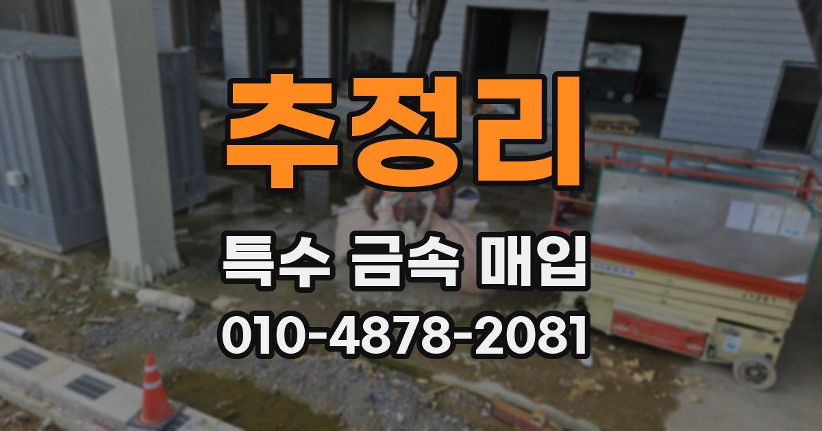 추정리 특수 금속 매입
