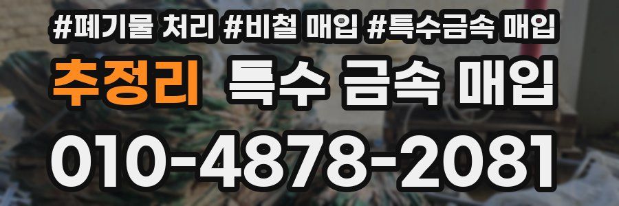추정리 특수 금속 매입