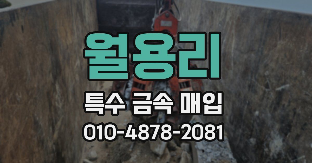 월용리 특수 금속 매입