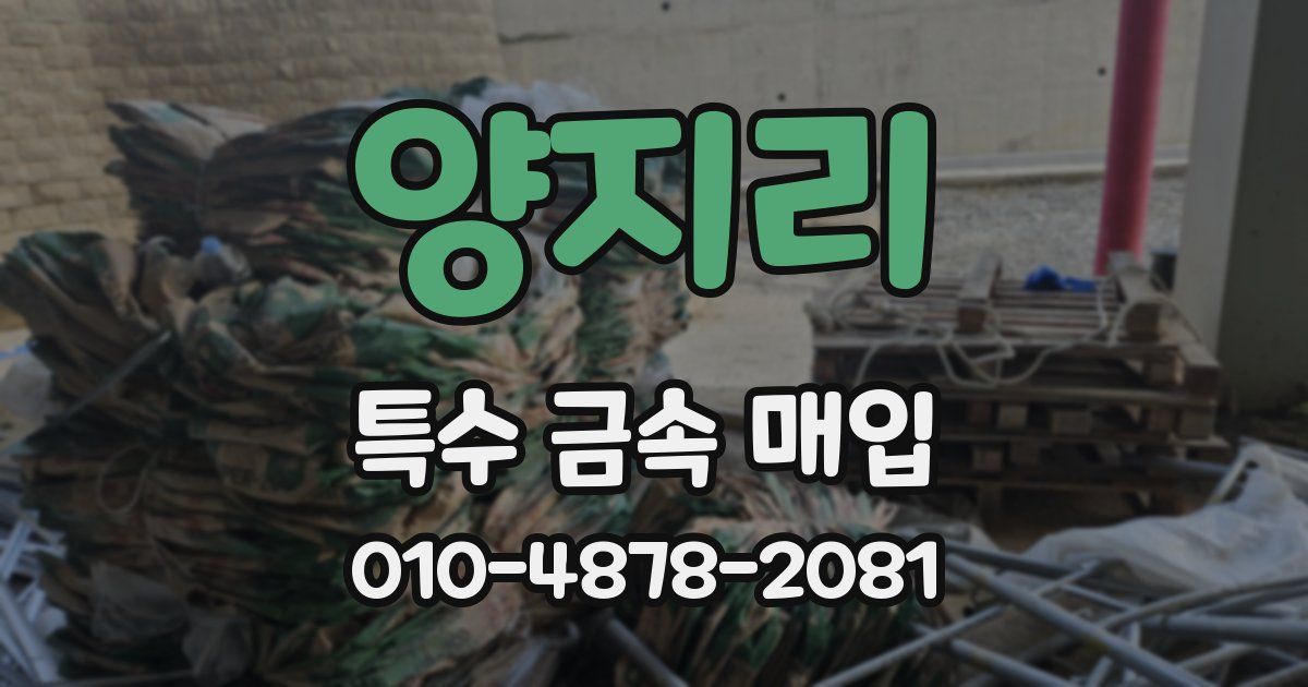 양지리 특수 금속 매입