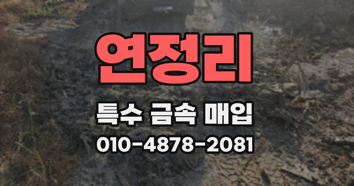 연정리 특수 금속 매입