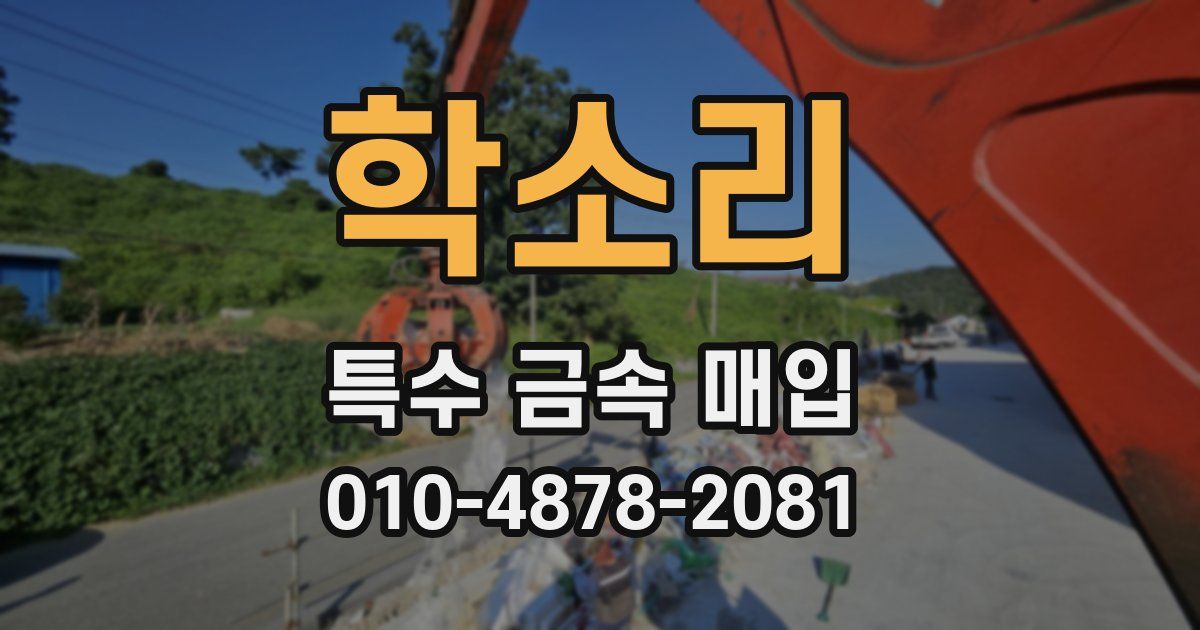 학소리 특수 금속 매입