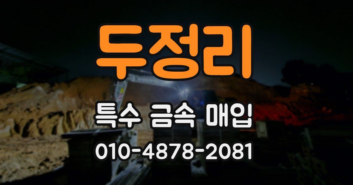 두정리 특수 금속 매입