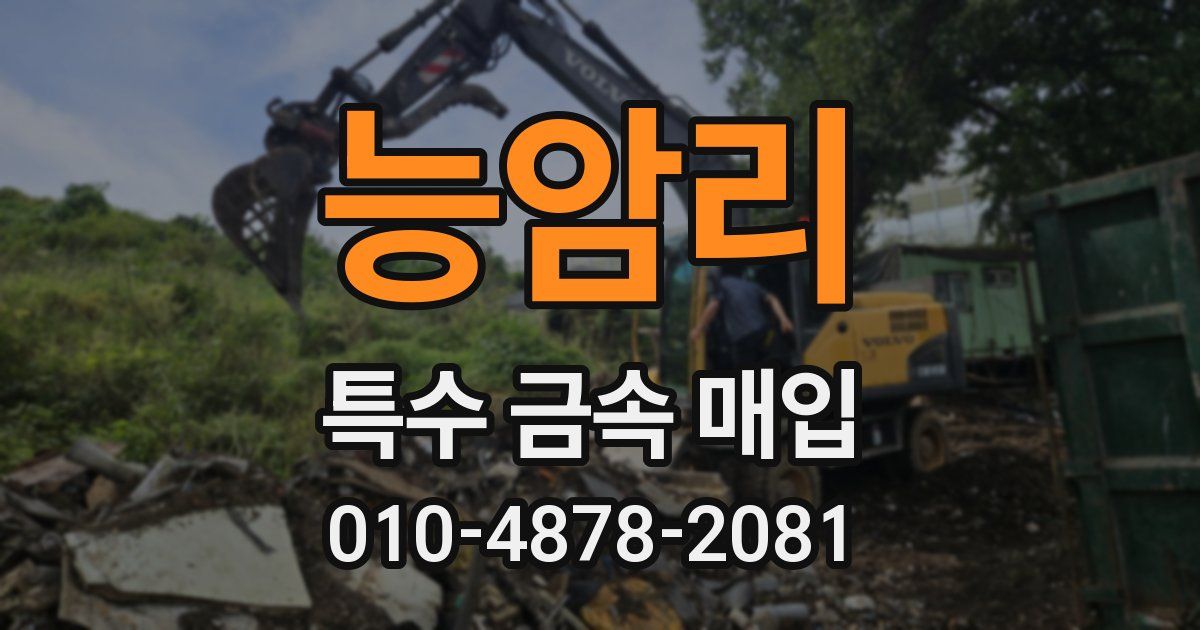 능암리 특수 금속 매입
