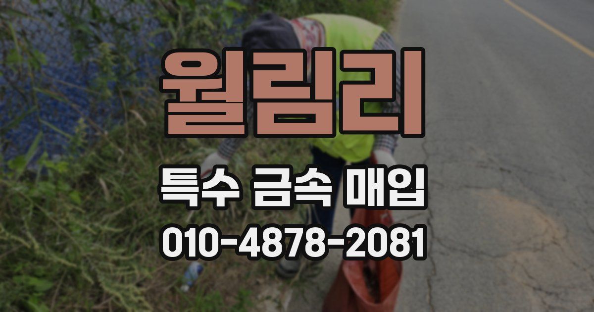 월림리 특수 금속 매입