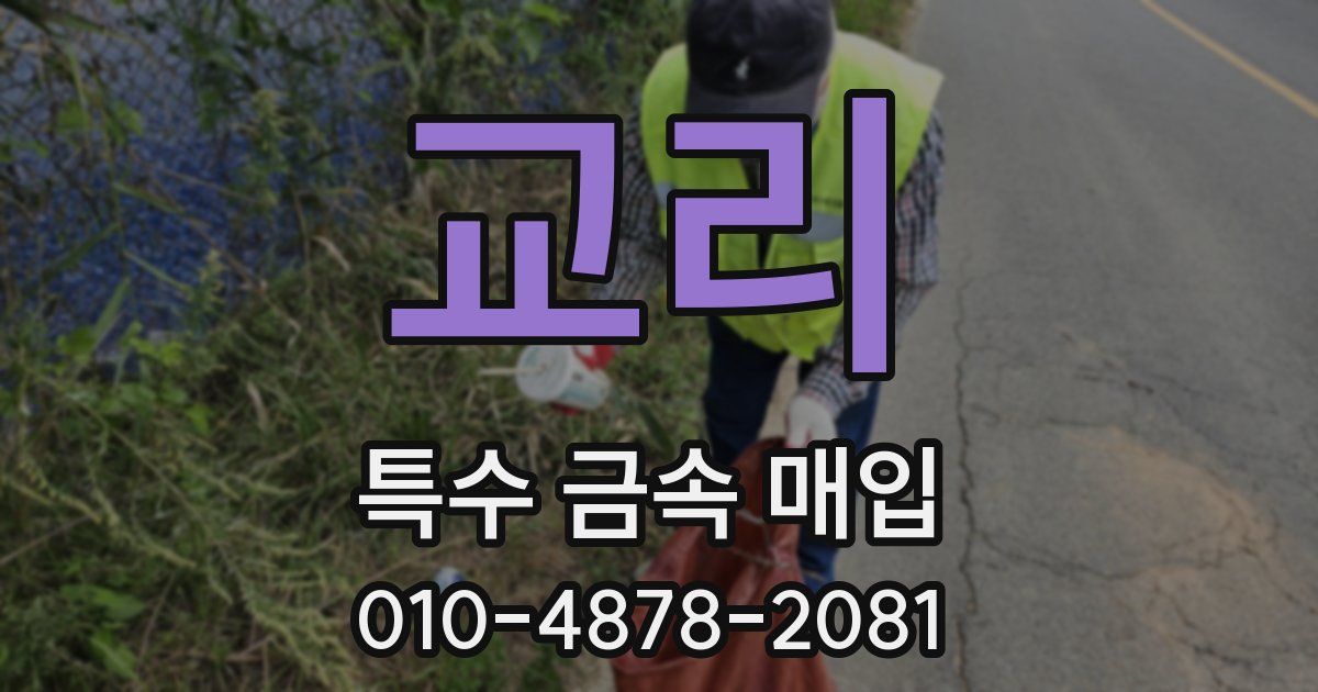 교리 특수 금속 매입