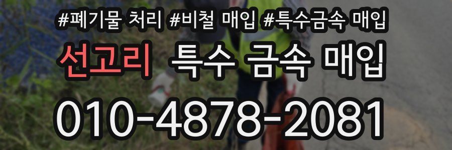 선고리 특수 금속 매입