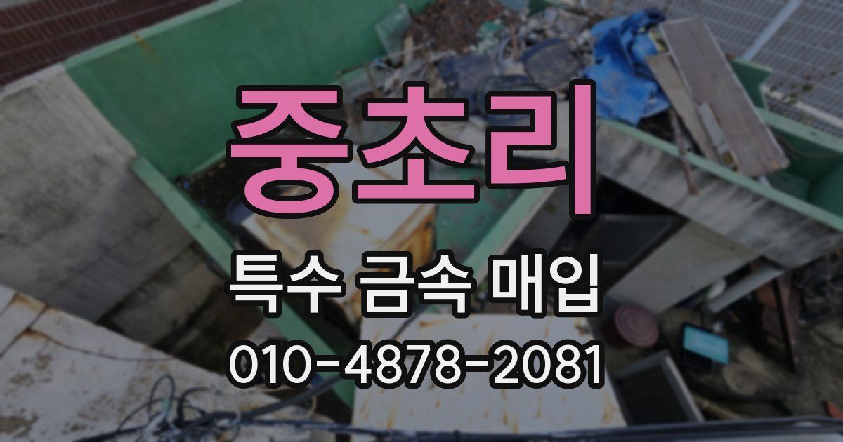 중초리 특수 금속 매입
