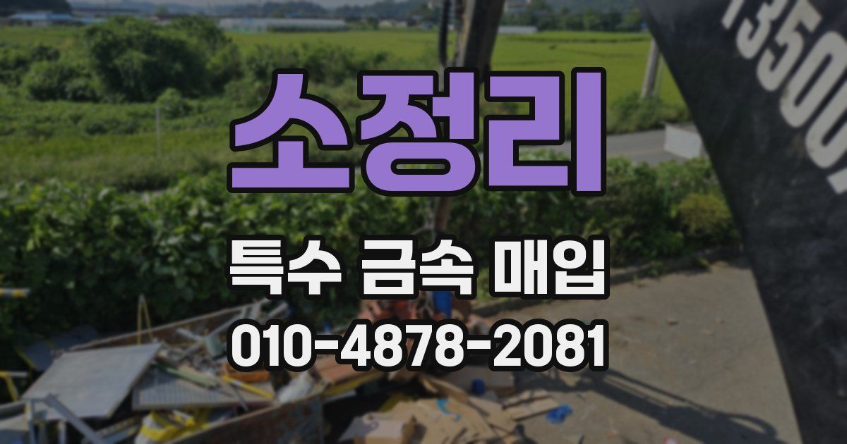 소정리 특수 금속 매입