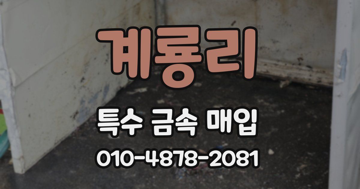 계룡리 특수 금속 매입