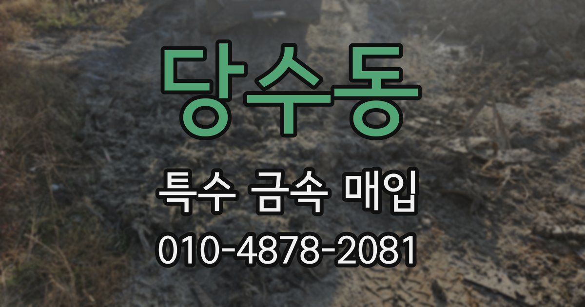 당수동 특수 금속 매입