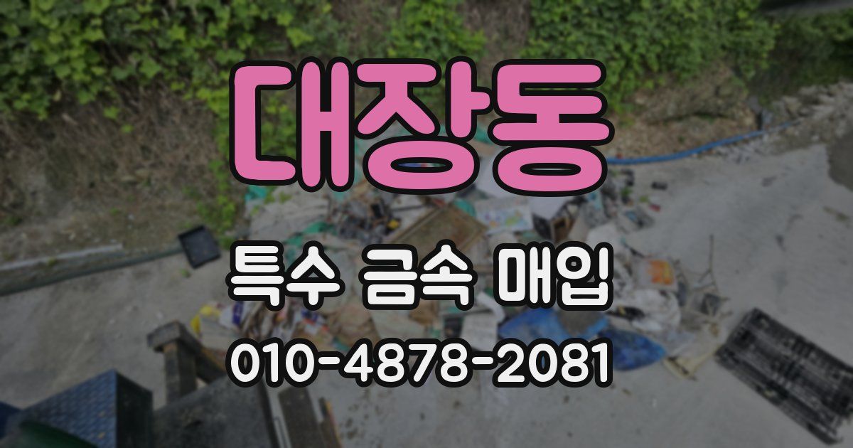 대장동 특수 금속 매입