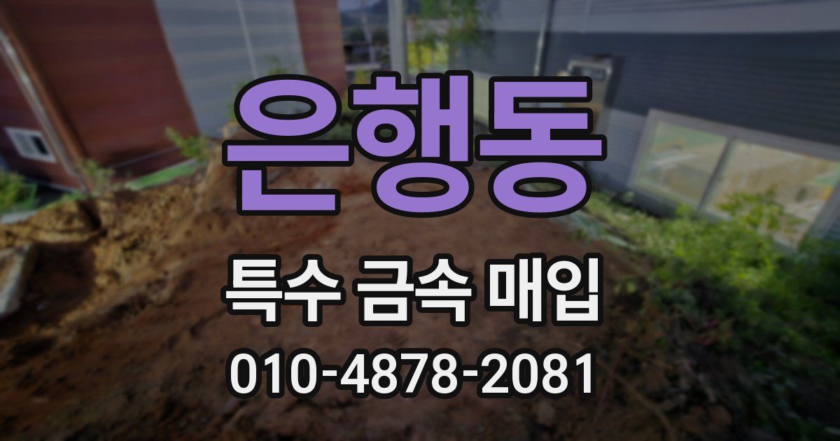 은행동 특수 금속 매입
