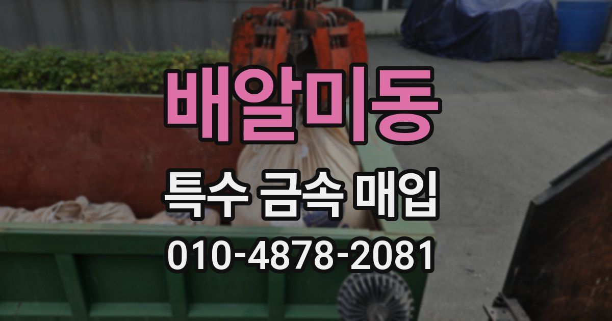 배알미동 특수 금속 매입