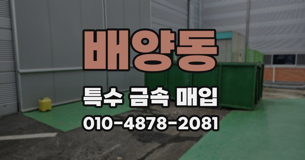 배양동 특수 금속 매입