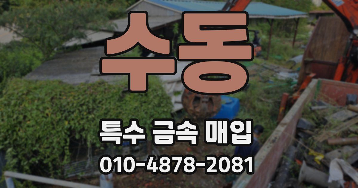 수동 특수 금속 매입