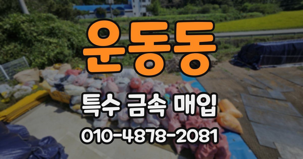 운동동 특수 금속 매입