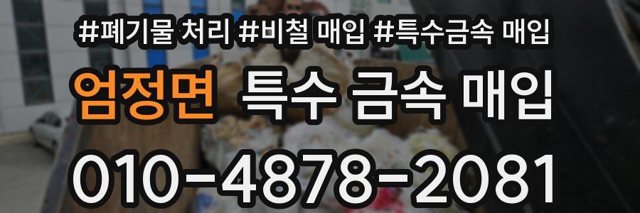 엄정면 특수 금속 매입