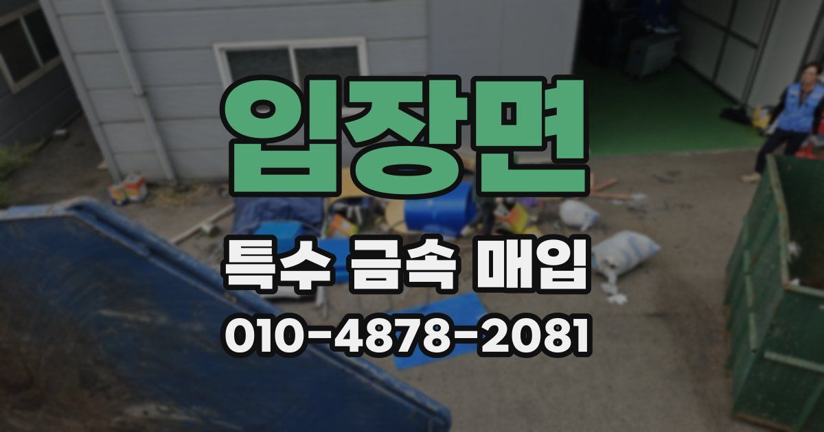 입장면 특수 금속 매입
