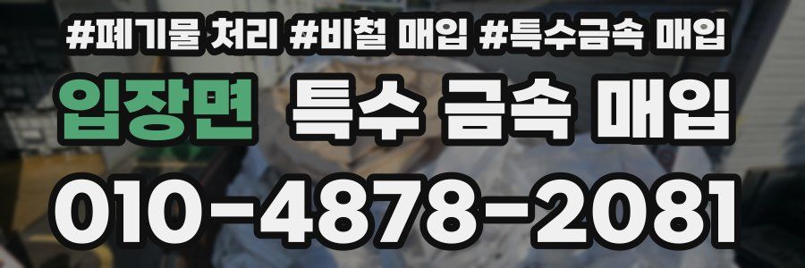 입장면 특수 금속 매입