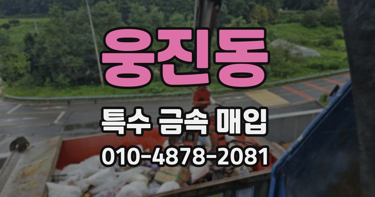 웅진동 특수 금속 매입